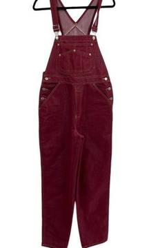 Unisex vintage London London red cotton polyester 90s overalls size medium 33