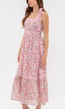 Pink Floral Maxi Dress