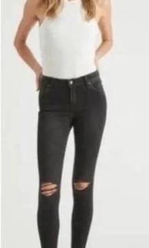 ROLLA'S Westcoast Ankle Mid-Rise Skinny Jeans Washed Black Womens Size 27