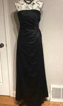 Brides Maid Dress Formal Evening Prom Satin Draped Wrap A-line Rave Goth