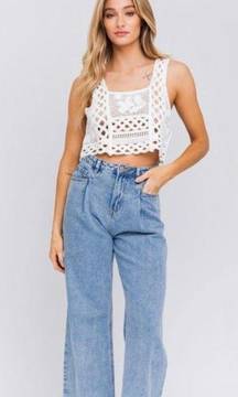 Crocheted White Top