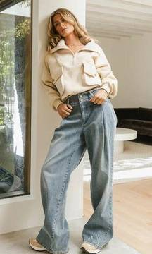 NWT Bohme Vera Wide Leg Light Wash Jeans