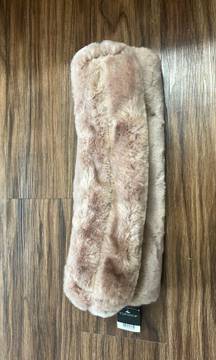 Faux Fur Nude Tan Clutch