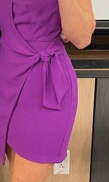 Strapless Purple Dress