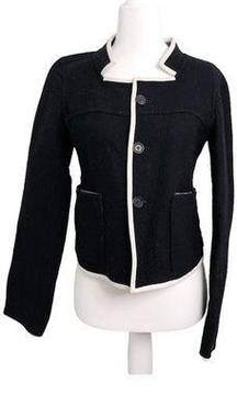 Celine Leather Trim Reversible Blazer Jacket