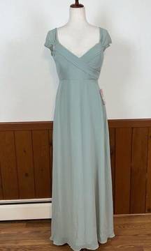 Pretty New Birdy Grey Spence Sage Chiffon Gown!