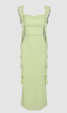 Soft Green Long Bodycon Dress