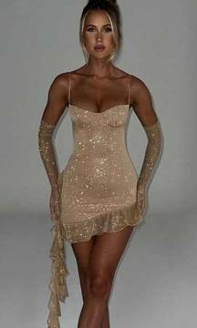 Dixie Mini Dress - Gold Sparkle