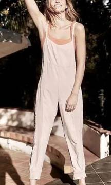 Free People Movement One Piece Split Rock Jumpsuit in Ivory Size Small