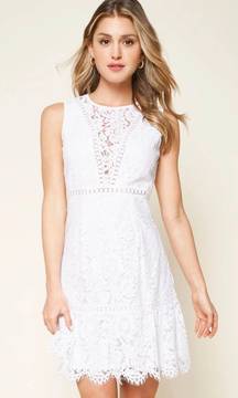 White Lace Mini Dress