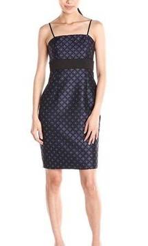 Plenty by Tracy Reese • Nadia blue jacquard dress sheath strapless party