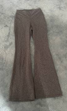 Grey  High Waisted Flare Leggings