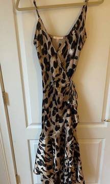 Leopard Wrap Dress NWT