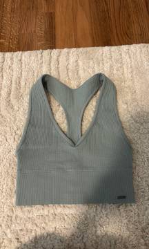 Sage Green Gilly Hicks Ribbed V Neck Racerback Tank Top