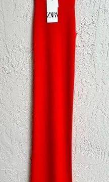 slip on maxi dress asymmetrical back red small new with tags