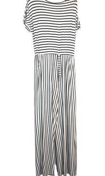 Rebdolls Jumpsuit Women Plus Size 2X One-Piece Striped Short Sleeves Keyhole