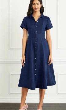 NWT  Navy The Lily Linen Dress Size XXS