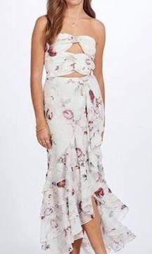 ($20) We Are Kindred Jemima Sweetheart Strapless Floral Dress