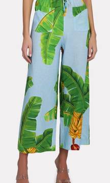 Fresh Bananas Linen-Blend Cropped Pants