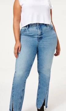 Good Boy Slit Hem Ripped High Rise Boyfriend Jeans 16