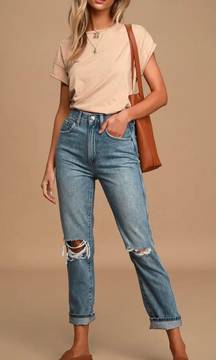 Eden High Rise Mom Jean- New