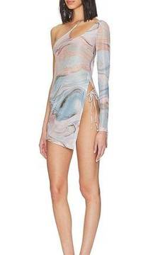 Lovewave the Osseo Mini Dress in Blue Marble