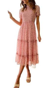 Petal & Pup Vedas Midi Dress Pink Size 6