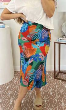 Tropical Times Midi Skirt