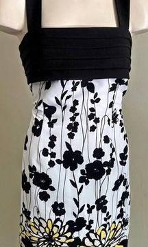 Jessica Howard vintage 90’s floral daisy sleeveless structured formal dress