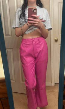 Pink Leather pants 