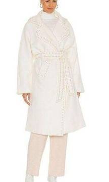 Atoir Addicted To Love Pearl Coat in Cloud Large New Womens Trench Jacket