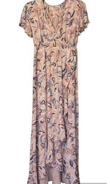 𝅺ISABEL Maternity Patterned Maxi Dress Size XS NWT