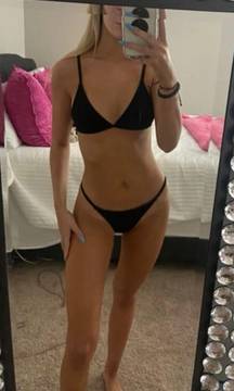 Black Ribbed Bikini