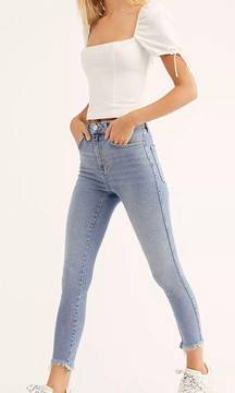 raw hem high rise jegging