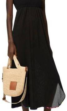 Loewe x Paula's Ibiza Black Sheer Mesh Strapless Dress or Skirt Smocked M