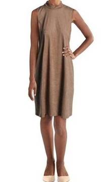 Tiana B Dress Mock Neck Suede Dress Size Medium