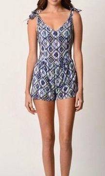 MaxAzria Aztec print romper with pockets size medium