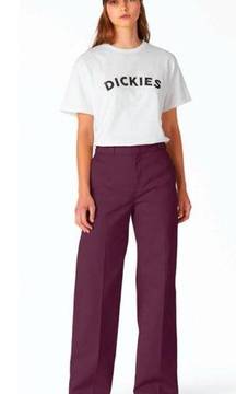 NWT Dickies Duck Canvas trousers in burgundy