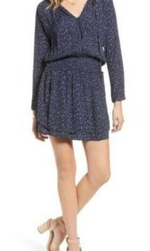 Rails Jasmine Navy Nora Mini Dress In Navy Blue White Stars | Large