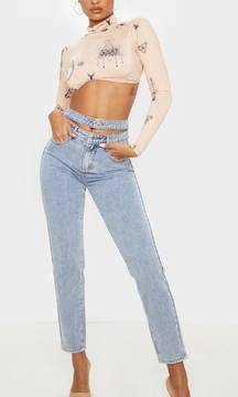 Cut Out Waist Jeans