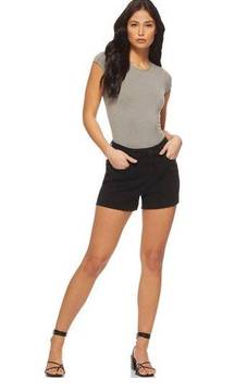 Sofia Vergara Black Jean Shorts Size 16 Womens Cut Offs High Rise New