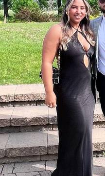 Black Satin Maxi Dress