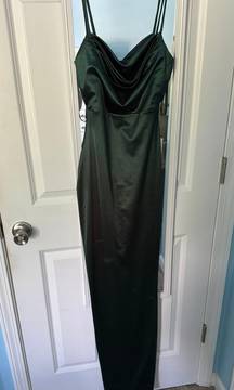 Emerald Satin Formal Dress