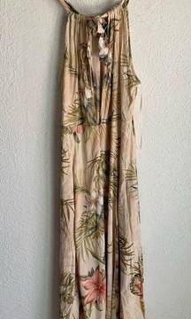 Mango MNG Casual Tropical Halter Neck Dress Sz 8 NWT