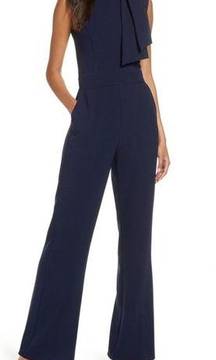 HARPER ROSE Scarf Neck Crepe Jumpsuit