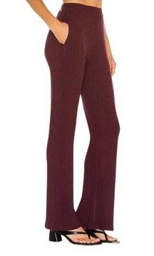 NEW Revolve n: Philanthropy Womens M Reign Flare Leg Pull On Knit Pant Burgundy