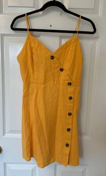 Button Dress in Yellow