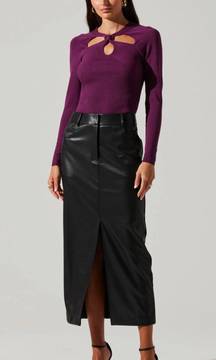 NWT Leather Midi Skirt