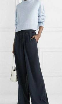 CO Medium Stretch Crepe Wide Leg Pants Navy New $650