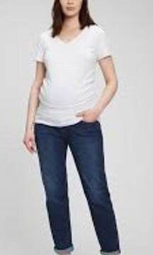 Gap Jeans Maternity True Waistband Full Panel Girlfriend Jeans Womens Size 29 8L